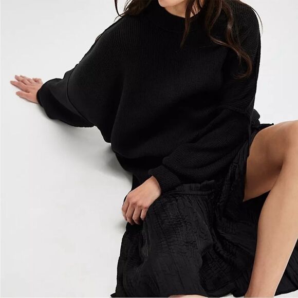 Free People Black Easy Street Tunic L - Picture 6 of 7